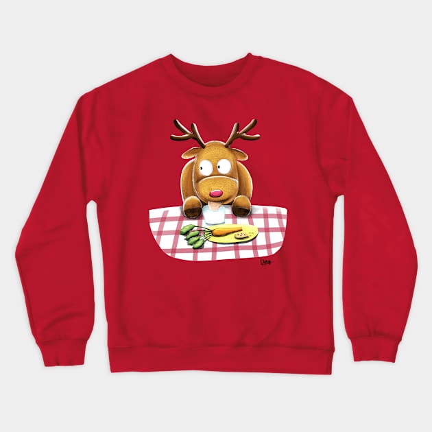 Rudolph, Hurry Up! Crewneck Sweatshirt by VayArtStudio